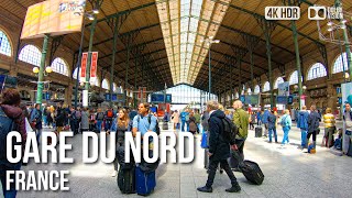 Gare du Nord Paris  Largest Trainstation in Europe  🇫🇷 France 4K HDR Walking Tour [upl. by Obediah]