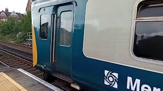 507001 Merseyrail electric class 507 unit departs Birkdale for Liverpool [upl. by Atarman]