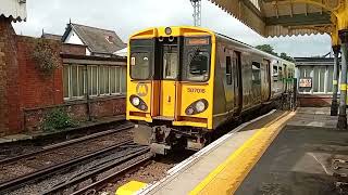 Merseyrail 3rd rail powered Electric Units 507016507018 arrive at Birkdale [upl. by Tamis121]