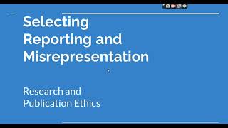 Selective Reporting and Misrepresentation of data Research and Publication ethics Phd coursework [upl. by Anazraf]