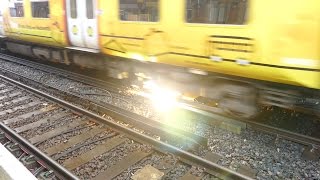 Merseyrail 507 009 making arcs at Birkdale station [upl. by Iaht]