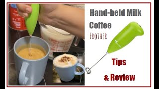 How To Froth Milk for Cappuccinos amp Lattes using handheld Frother wand  Coffee with milk Frother [upl. by Nealah]