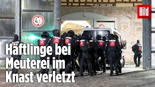 Gefängnismeuterei Polizei stürmt Knast in Thüringen  JVA Untermaßfeld [upl. by Arretal564]